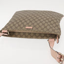 GUCCI GG Supreme Shoulder Bag PVC Beige Gold 201446 Auth 144254-7