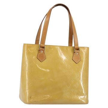 LOUIS VUITTON Monogram Vernis Houston Hand Bag Beige M91004 LV Auth 144259