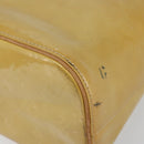 LOUIS VUITTON Monogram Vernis Houston Hand Bag Beige M91004 LV Auth 144259-14