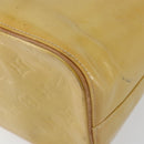 LOUIS VUITTON Monogram Vernis Houston Hand Bag Beige M91004 LV Auth 144259-16
