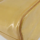 LOUIS VUITTON Monogram Vernis Houston Hand Bag Beige M91004 LV Auth 144259-17