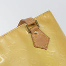 LOUIS VUITTON Monogram Vernis Houston Hand Bag Beige M91004 LV Auth 144259-18