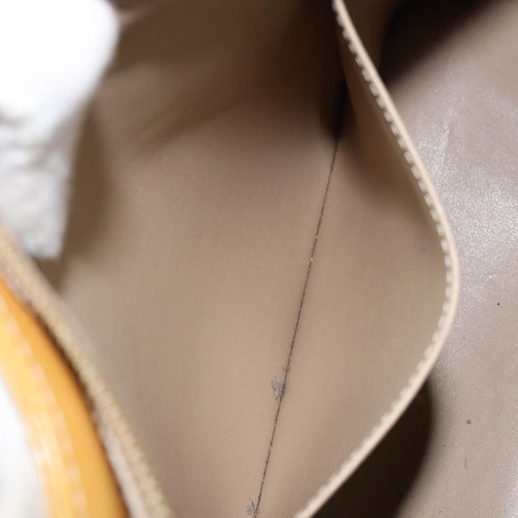 LOUIS VUITTON Monogram Vernis Houston Hand Bag Beige M91004 LV Auth 144259