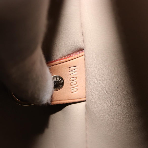 LOUIS VUITTON Monogram Vernis Houston Hand Bag Beige M91004 LV Auth 144259