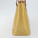 LOUIS VUITTON Monogram Vernis Houston Hand Bag Beige M91004 LV Auth 144259-3