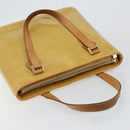 LOUIS VUITTON Monogram Vernis Houston Hand Bag Beige M91004 LV Auth 144259-6