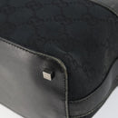 GUCCI GG Canvas Shoulder Bag Black Silver 001 4302 Auth 144270-12