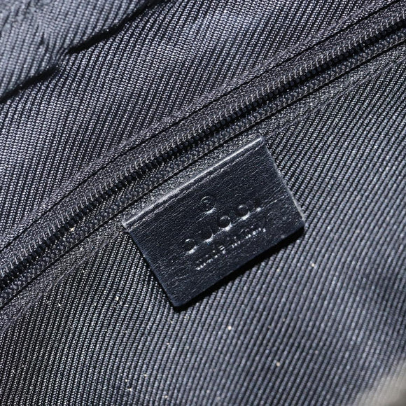 GUCCI GG Canvas Shoulder Bag Black Silver 001 4302 Auth 144270