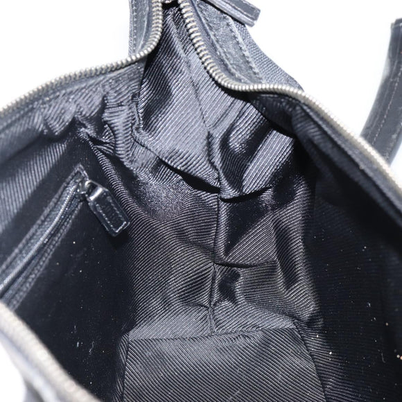 GUCCI GG Canvas Shoulder Bag Black Silver 001 4302 Auth 144270