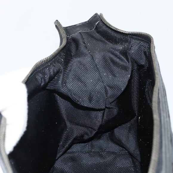 GUCCI GG Canvas Shoulder Bag Black Silver 001 4302 Auth 144270