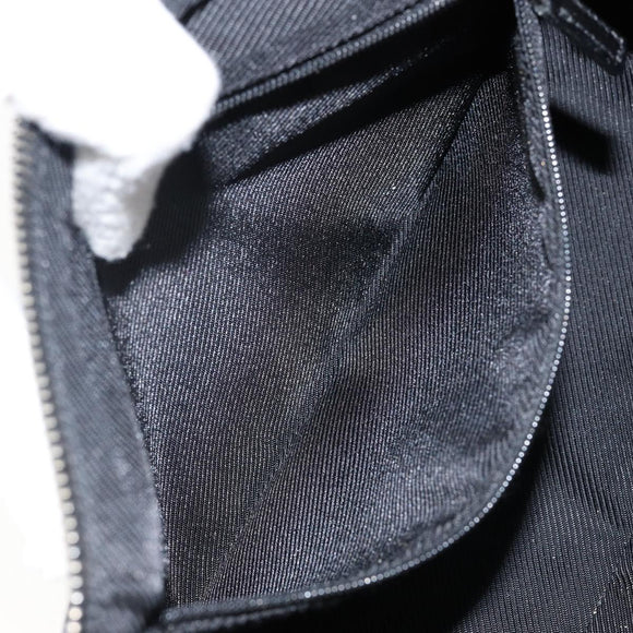 GUCCI GG Canvas Shoulder Bag Black Silver 001 4302 Auth 144270