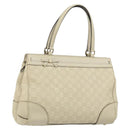 GUCCI GG Canvas Guccissima Mayfair Bag Leather Ivory Gold 257063 Auth 144274-1