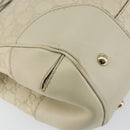 GUCCI GG Canvas Guccissima Mayfair Bag Leather Ivory Gold 257063 Auth 144274-15