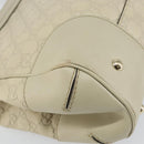 GUCCI GG Canvas Guccissima Mayfair Bag Leather Ivory Gold 257063 Auth 144274-9