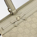 GUCCI GG Canvas Guccissima Mayfair Bag Leather Ivory Gold 257063 Auth 144274-17