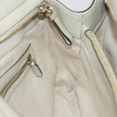 GUCCI GG Canvas Guccissima Mayfair Bag Leather Ivory Gold 257063 Auth 144274-19