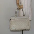 GUCCI GG Canvas Guccissima Mayfair Bag Leather Ivory Gold 257063 Auth 144274-24