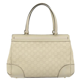 GUCCI GG Canvas Guccissima Mayfair Bag Leather Ivory Gold 257063 Auth 144274 - 0