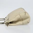 GUCCI GG Canvas Guccissima Mayfair Bag Leather Ivory Gold 257063 Auth 144274-4