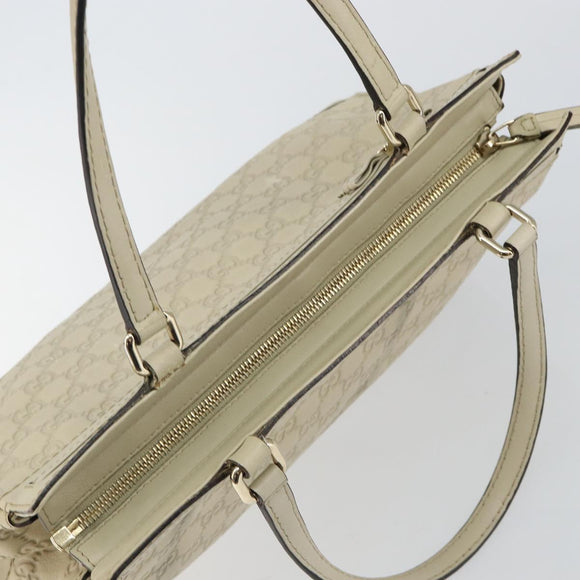 GUCCI GG Canvas Guccissima Mayfair Bag Leather Ivory Gold 257063 Auth 144274