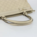 GUCCI GG Canvas Guccissima Mayfair Bag Leather Ivory Gold 257063 Auth 144274-7