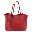 GUCCI Swing Tote Bag Leather Red Gold 354397 Auth 144275-1