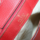 GUCCI Swing Tote Bag Leather Red Gold 354397 Auth 144275-21