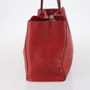 GUCCI Swing Tote Bag Leather Red Gold 354397 Auth 144275-4
