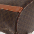 CELINE Macadam Canvas Tote Bag PVC Leather Brown Gold Auth 144276-10
