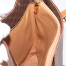 CELINE Macadam Canvas Tote Bag PVC Leather Brown Gold Auth 144276-17