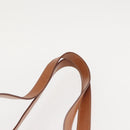 CELINE Macadam Canvas Tote Bag PVC Leather Brown Gold Auth 144276-8