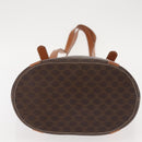 CELINE Macadam Canvas Tote Bag PVC Leather Brown Gold Auth 144276-9