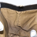 FENDI Pecan Canvas Hand Bag Black Brown Auth 144279-19