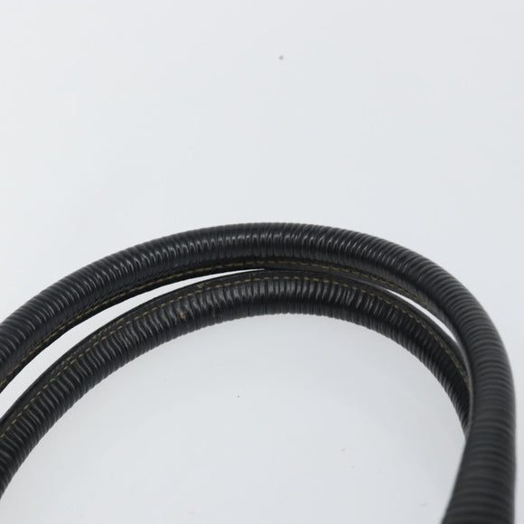 FENDI Pecan Canvas Hand Bag Black Brown Auth 144279