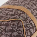 Christian Dior Trotter Canvas Mini Boston Bag Pink Gold Auth 144280-9