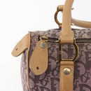 Christian Dior Trotter Canvas Mini Boston Bag Pink Gold Auth 144280-10