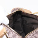Christian Dior Trotter Canvas Mini Boston Bag Pink Gold Auth 144280-18
