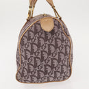 Christian Dior Trotter Canvas Mini Boston Bag Pink Gold Auth 144280-3
