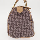 Christian Dior Trotter Canvas Mini Boston Bag Pink Gold Auth 144280-4