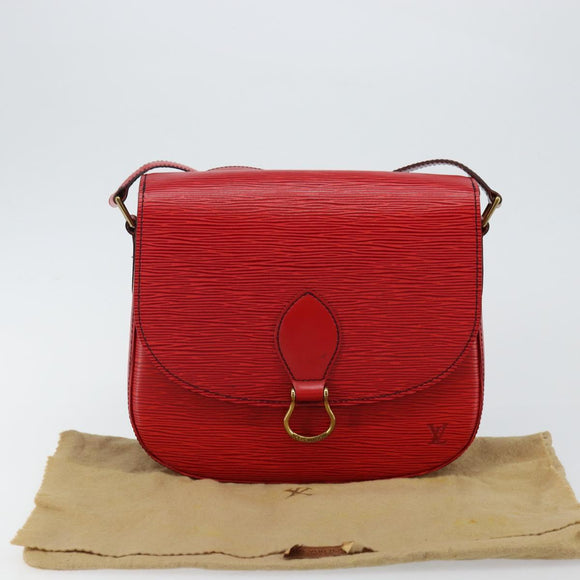 LOUIS VUITTON Epi Saint Cloud GM Shoulder Bag Red M52197 LV Auth 144282
