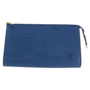LOUIS VUITTON Epi Pochette Accessoires Pouch Blue M52985 LV Auth 144296-13