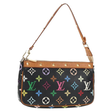 LOUIS VUITTON Monogram Multicolor Pochette Pouch Black M92648 LV Auth 144298V