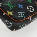 LOUIS VUITTON Monogram Multicolor Pochette Pouch Black M92648 LV Auth 144298V-15