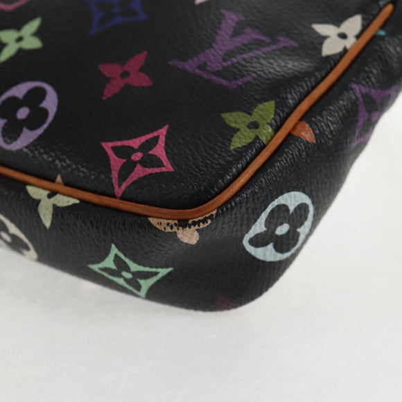 LOUIS VUITTON Monogram Multicolor Pochette Pouch Black M92648 LV Auth 144298V