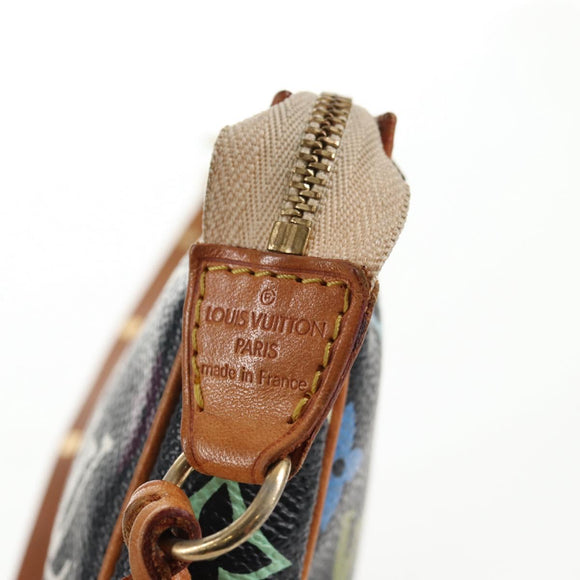 LOUIS VUITTON Monogram Multicolor Pochette Pouch Black M92648 LV Auth 144298V