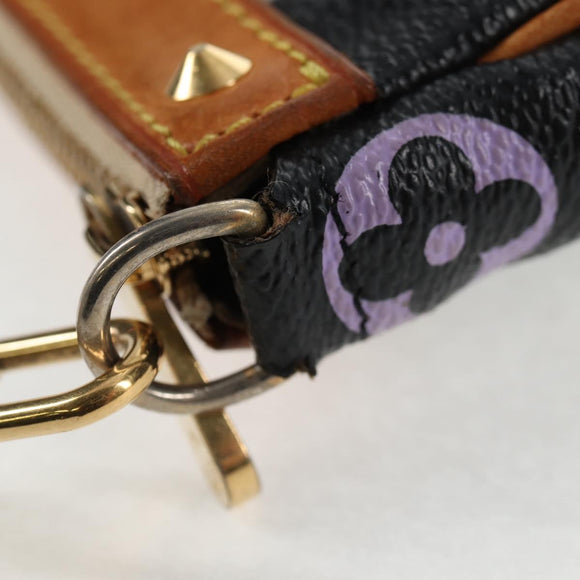 LOUIS VUITTON Monogram Multicolor Pochette Pouch Black M92648 LV Auth 144298V