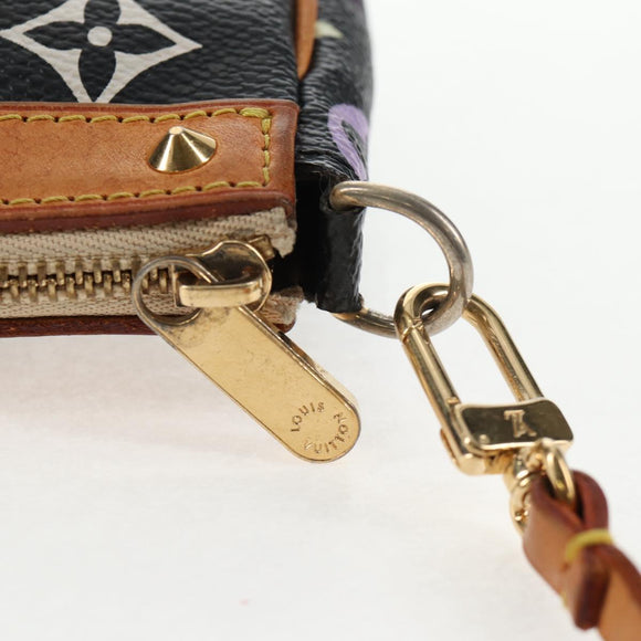 LOUIS VUITTON Monogram Multicolor Pochette Pouch Black M92648 LV Auth 144298V
