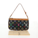 LOUIS VUITTON Monogram Multicolor Pochette Pouch Black M92648 LV Auth 144298V-12