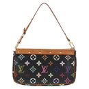 LOUIS VUITTON Monogram Multicolor Pochette Pouch Black M92648 LV Auth 144298V-2
