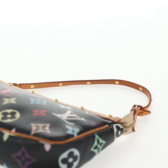 LOUIS VUITTON Monogram Multicolor Pochette Pouch Black M92648 LV Auth 144298V